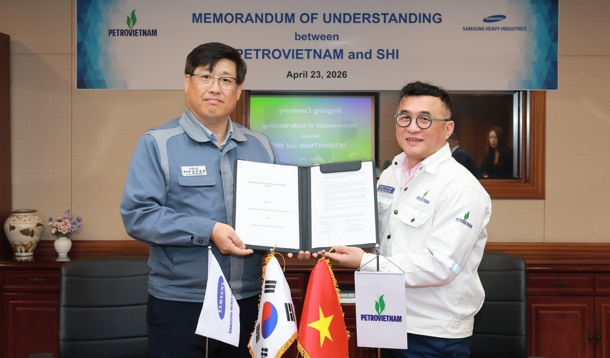 Petrovietnam và Samsung Heavy Industries Co., Ltd. (SHI) ký kết Biên bản ghi nhớ hợp tác