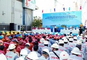 Thi đua hoàn thành các mốc thi công khối thượng tầng giàn CPP Dự án Phát triển mỏ Khí Lô B