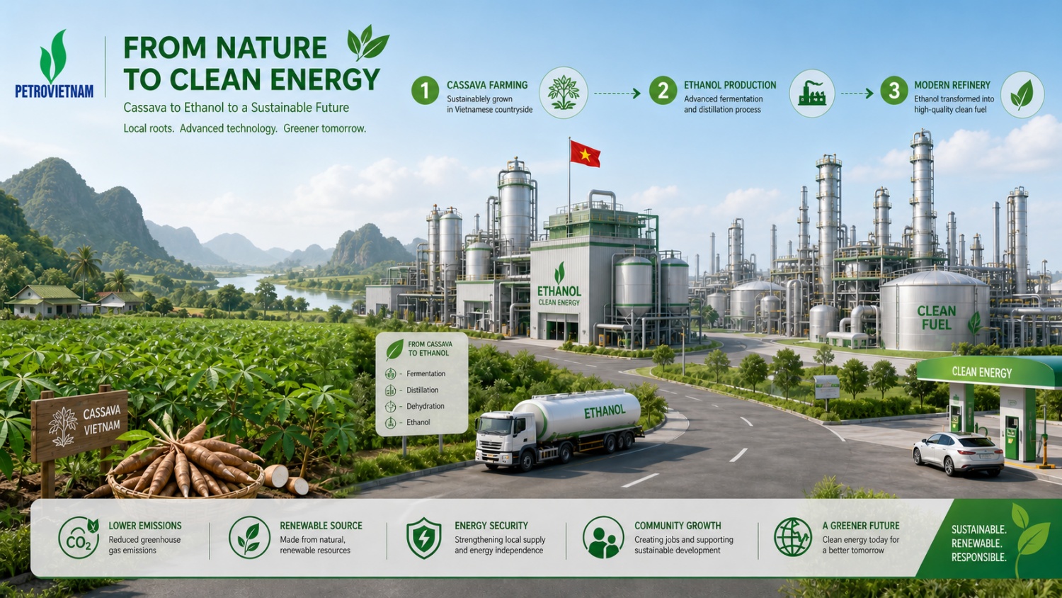 [VIDEO] Petrovietnam: Tiên phong "kích hoạt" chuỗi cung ứng xăng E10, kiến tạo tương lai năng lượng sạch