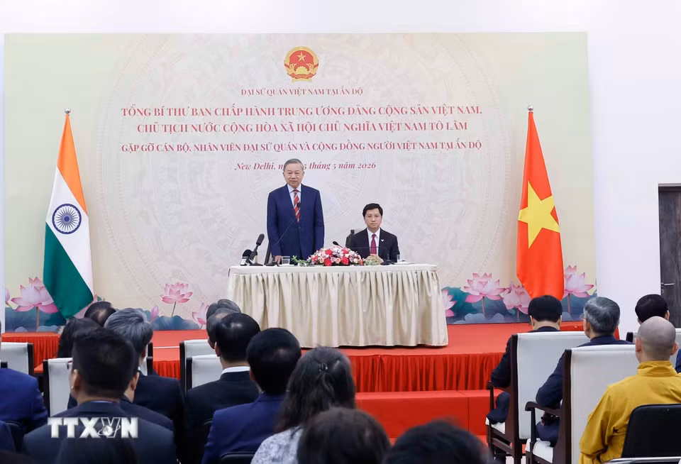 Tổng Bí thư, Chủ tịch nước Tô Lâm gặp gỡ cộng đồng người Việt Nam tại Ấn Độ
