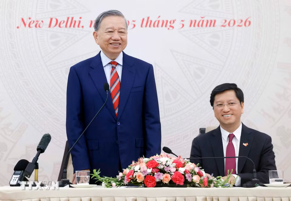 Tổng Bí thư, Chủ tịch nước Tô Lâm gặp gỡ cộng đồng người Việt Nam tại Ấn Độ