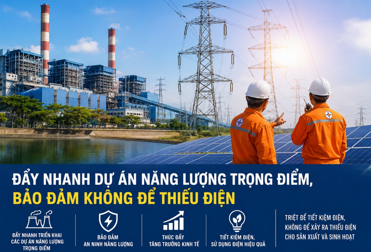 Đẩy nhanh dự án năng lượng trọng điểm, bảo đảm không để thiếu điện