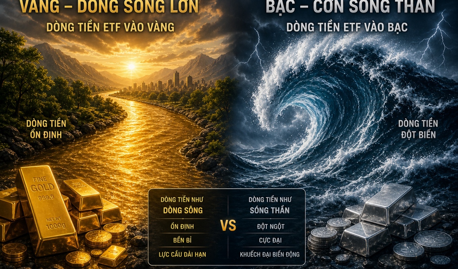 Dòng tiền ETF - cơ chế khuếch đại giá vàng và kim loại quý