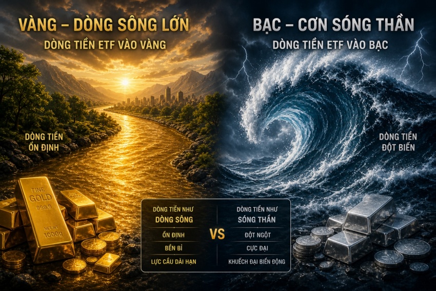Dòng tiền ETF - cơ chế khuếch đại giá vàng và kim loại quý