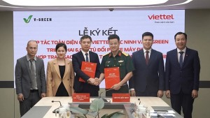 V-Green hợp tác Viettel Bắc Ninh triển khai 6.000 tủ đổi pin xe máy điện