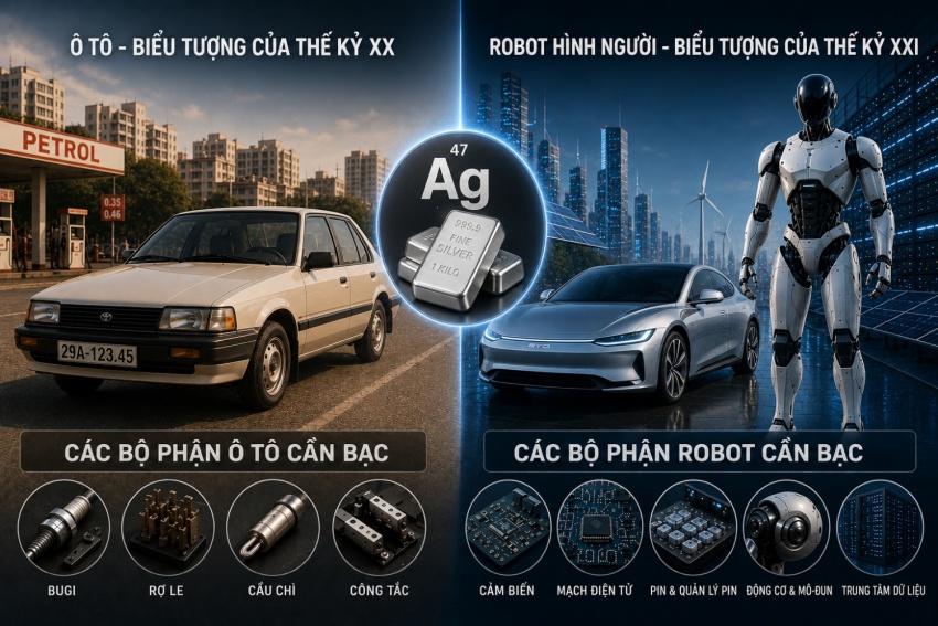Bạc - “dầu mỏ” của kỷ nguyên robot và AI
