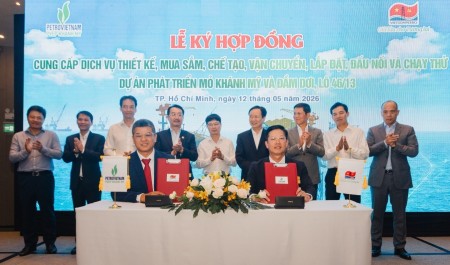 PVEP Khánh Mỹ và Vietsovpetro ký kết hợp đồng EPCI dự án Phát triển mỏ Khánh Mỹ - Đầm Dơi