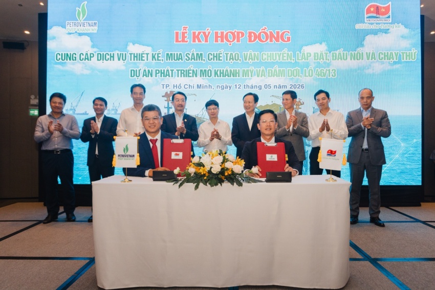 PVEP Khánh Mỹ và Vietsovpetro ký kết hợp đồng EPCI dự án Phát triển mỏ Khánh Mỹ - Đầm Dơi