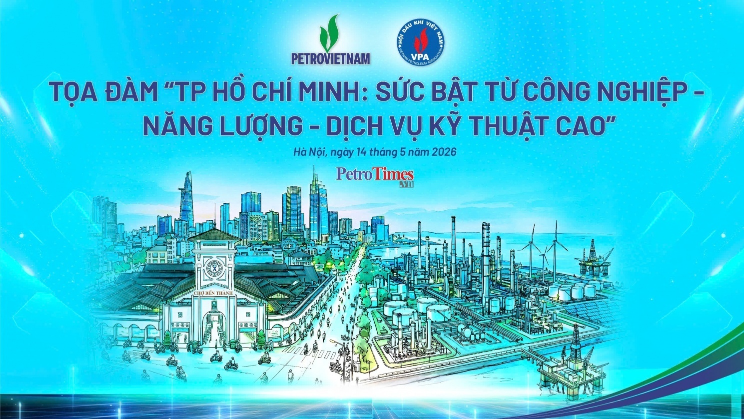 [Trực tiếp] Tọa đàm “TP Hồ Chí Minh: Sức bật từ Công nghiệp - Năng lượng - Dịch vụ kỹ thuật cao”