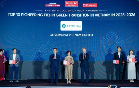 GE Vernova được vinh danh trong “Top 10 Doanh nghiệp tiên phong chuyển đổi xanh 2025 - 2026” tại Giải thưởng Rồng Vàng