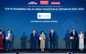 GE Vernova được vinh danh trong “Top 10 Doanh nghiệp tiên phong chuyển đổi xanh 2025 - 2026” tại Giải thưởng Rồng Vàng