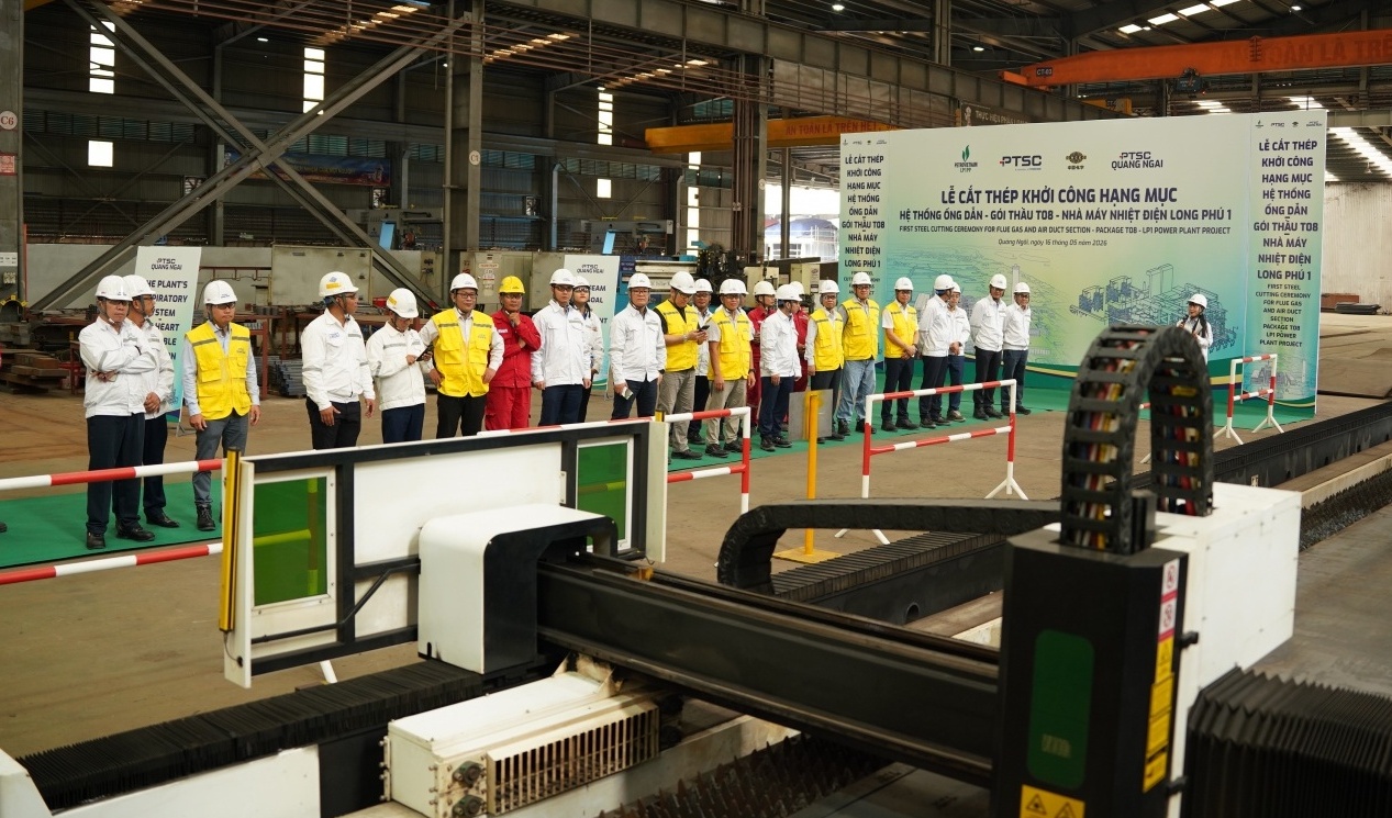 PTSC Quảng Ngãi khởi công hạng mục hệ thống ống dẫn Nhà máy Nhiệt điện Long Phú 1