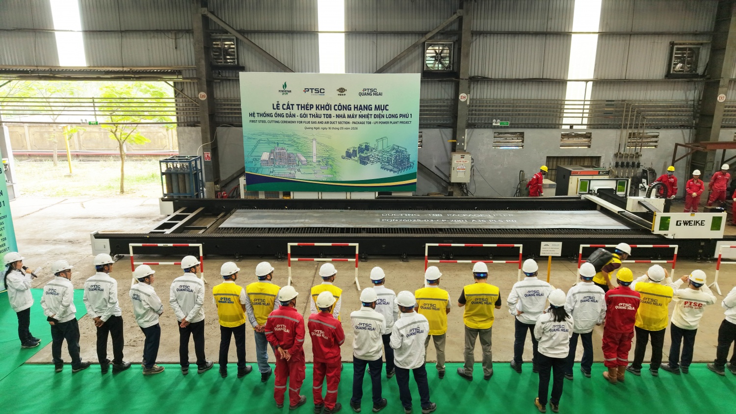 PTSC Quảng Ngãi khởi công hạng mục hệ thống ống dẫn Nhà máy Nhiệt điện Long Phú 1