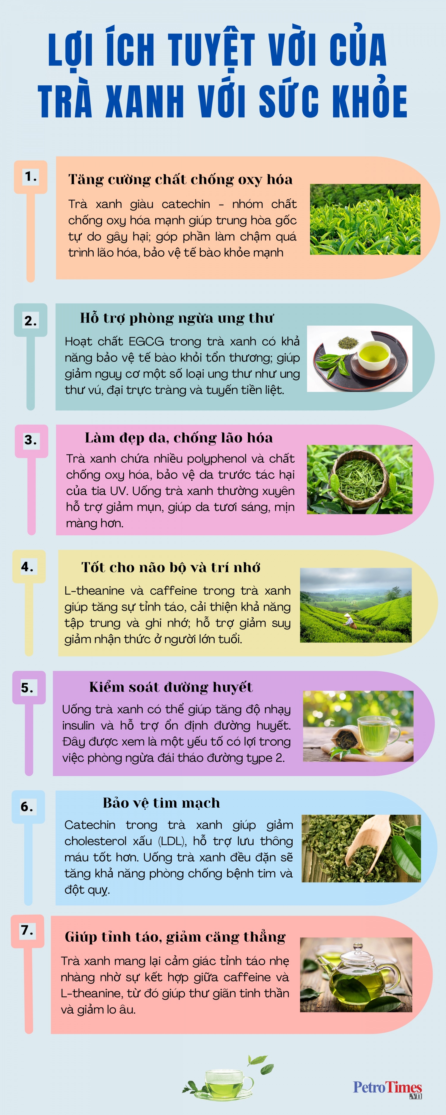 [Infographic] 7 lý do bạn nên uống trà xanh thường xuyên