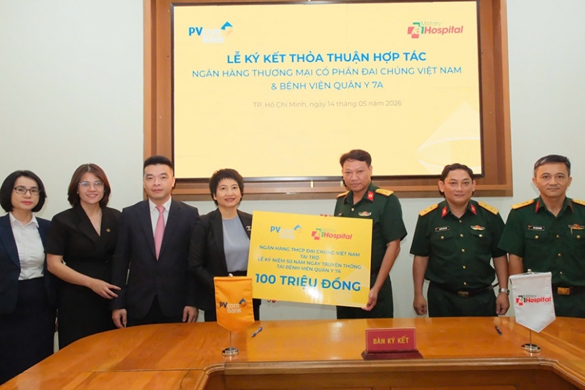 PVcomBank ký kết hợp tác toàn diện với Bệnh viện Quân y 7A, thúc đẩy chuyển đổi số trong lĩnh vực y tế