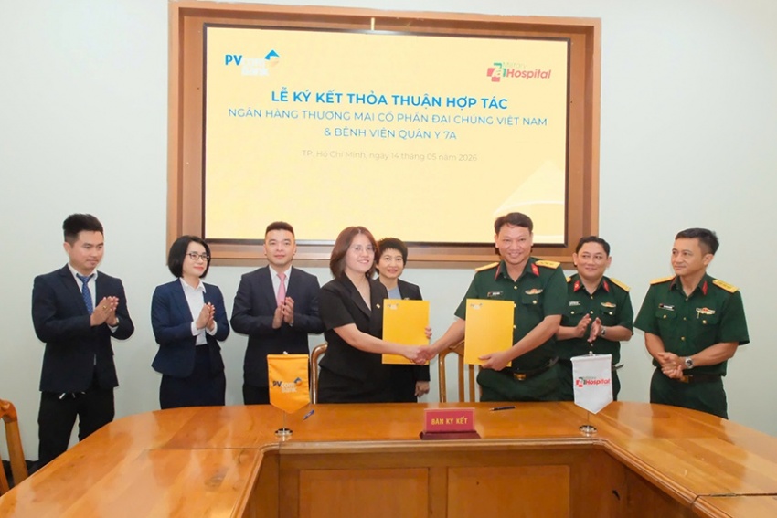 PVcomBank ký kết hợp tác toàn diện với Bệnh viện Quân y 7A, thúc đẩy chuyển đổi số trong lĩnh vực y tế