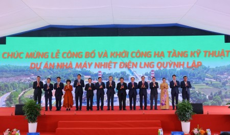 Khởi công hạ tầng kỹ thuật Nhà máy điện LNG Quỳnh Lập