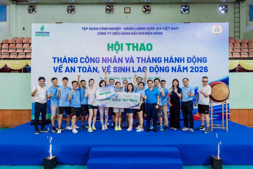 Hội thao BIENDONG POC 2026: Gắn kết người lao động, lan tỏa văn hóa Petrovietnam