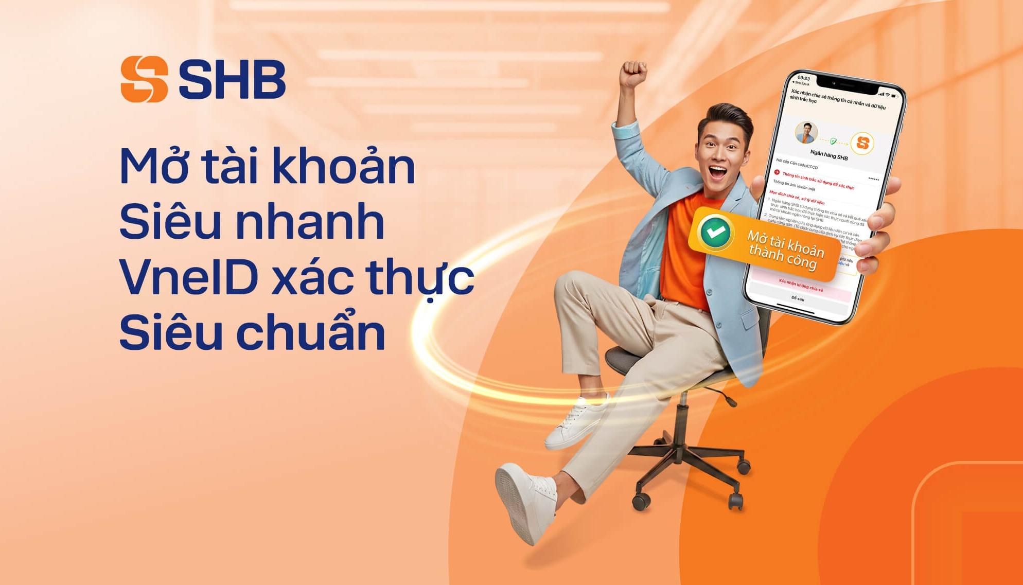 SHB tích hợp xác thực sinh trắc học qua VNeID: Mở tài khoản trực tuyến không cần NFC