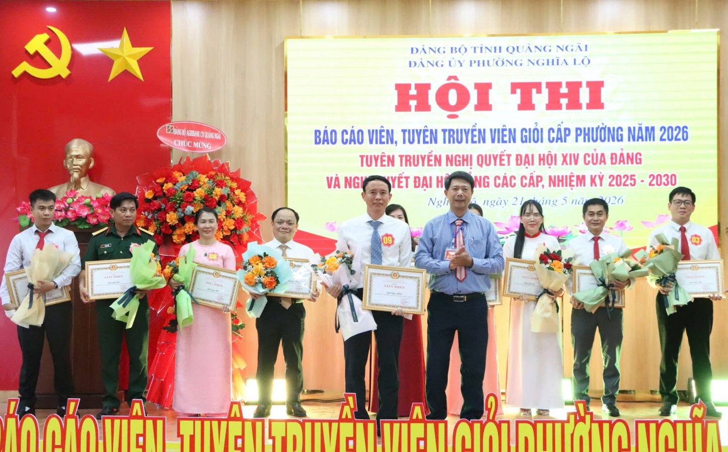 BSR đoạt giải Nhất tại Hội thi báo cáo viên, tuyên truyền viên giỏi Đảng bộ phường Nghĩa Lộ