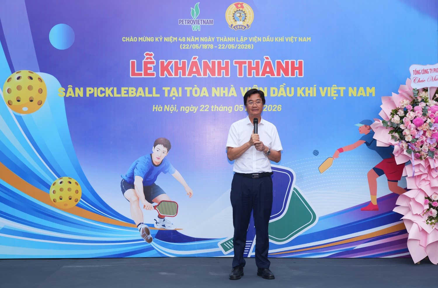 Khánh thành sân pickleball nhân kỷ niệm 48 năm thành lập Viện Dầu khí Việt Nam Khánh thành sân pickleball nhân kỷ niệm 48 năm thành lập Viện Dầu khí Việt Nam