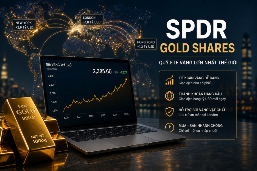 Về quỹ ETF vàng nghìn tấn lớn nhất thế giới SPDR Gold Shares