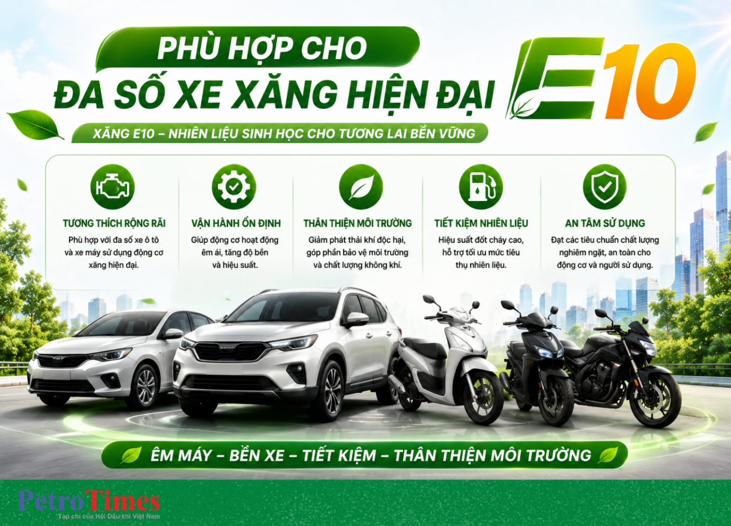 [INFOGRAPHIC] Một số điều cần biết về xăng E10 trước giờ G