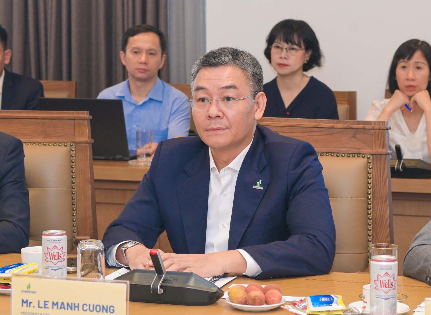Tổng Giám đốc Petrovietnam Lê Mạnh Cường phát biểu tại buổi làm việc
