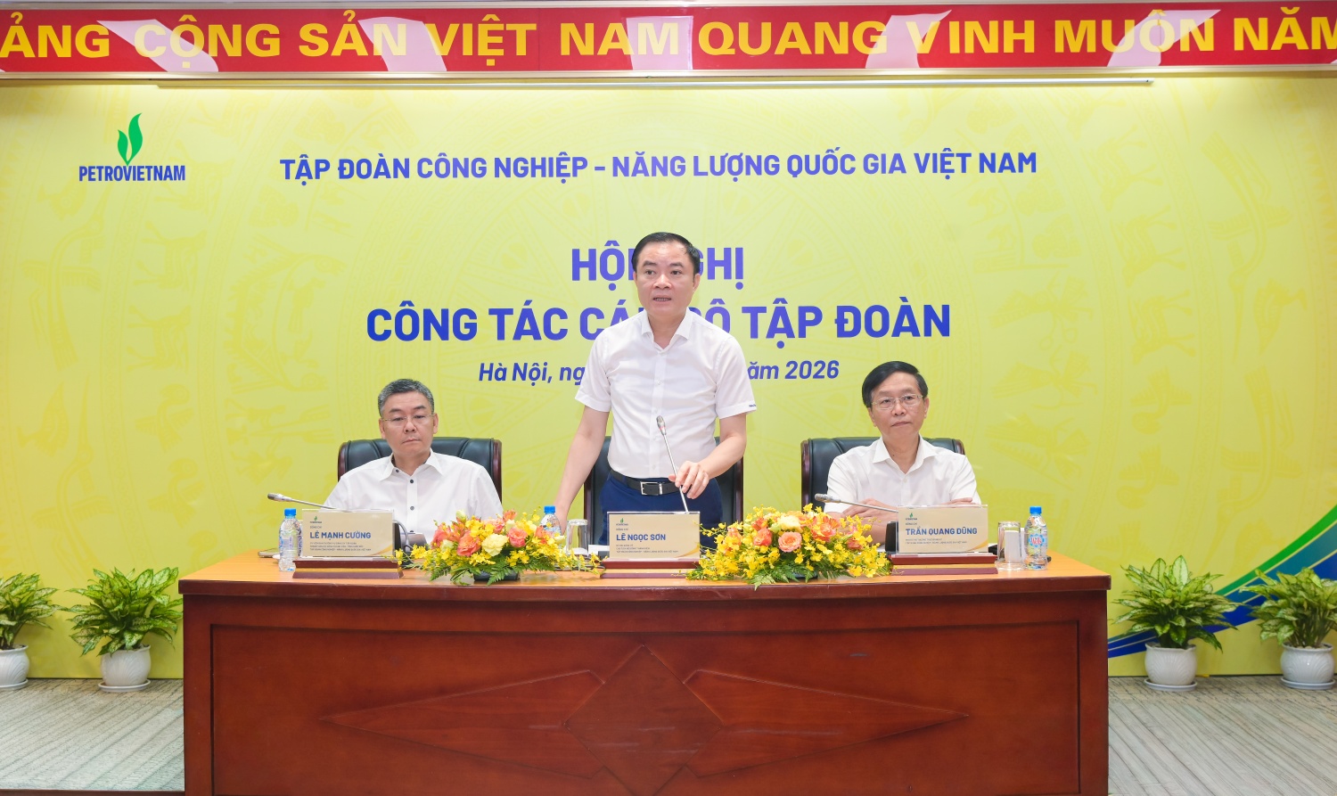 Đồng chí Lê Ngọc Sơn, Bí thư Đảng ủy, Chủ tịch HĐTV Petrovietnam phát biểu kết luận Hội nghị