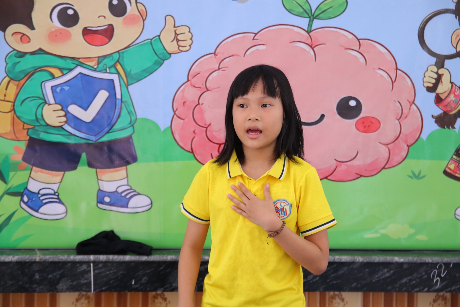 Em Minh Khuê mong muốn được tham gia nhiều hơn các trò chơi thú vị giống trong Workshop (Ảnh: Lê Trang)