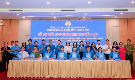 Công đoàn Petrovietnam ký kết phối hợp với Liên đoàn Lao động tỉnh Thanh Hóa