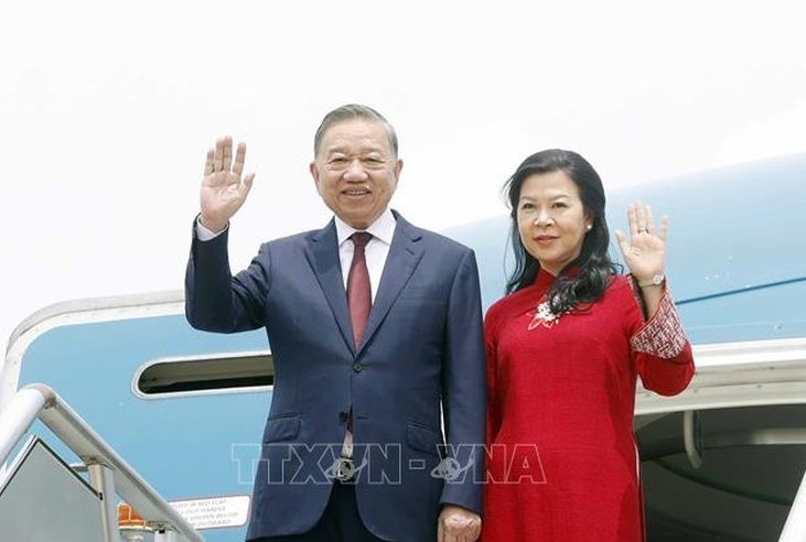 Tổng Bí thư, Chủ tịch nước Tô Lâm và Phu nhân đến thủ đô Manila thăm cấp Nhà nước Cộng hòa Philippines