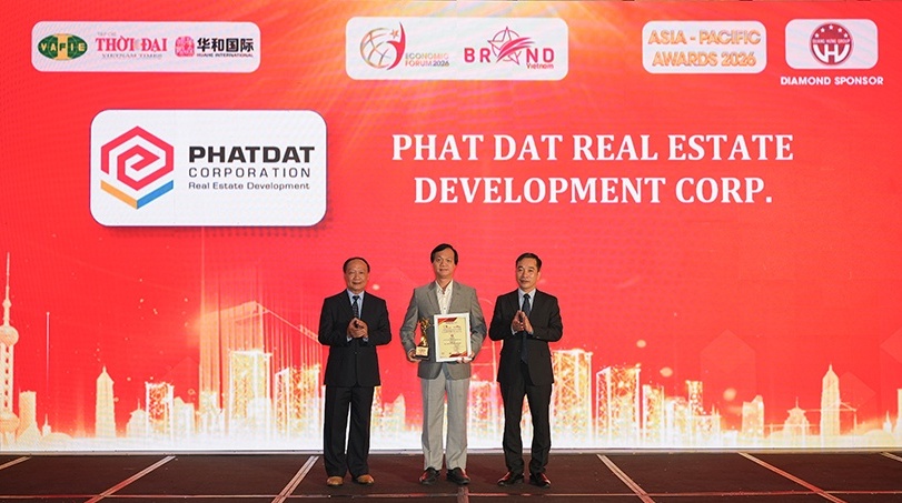 Phát Đạt nhận giải Top 10 Thương hiệu Tiêu biểu Châu Á - Thái Bình Dương 2026