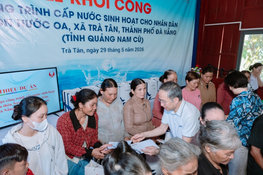 PVI tổ chức Lễ khởi công xây dựng công trình nước sinh hoạt cho nhân dân thôn Nước Oa, xã Trà Tân, TP Đà nẵng