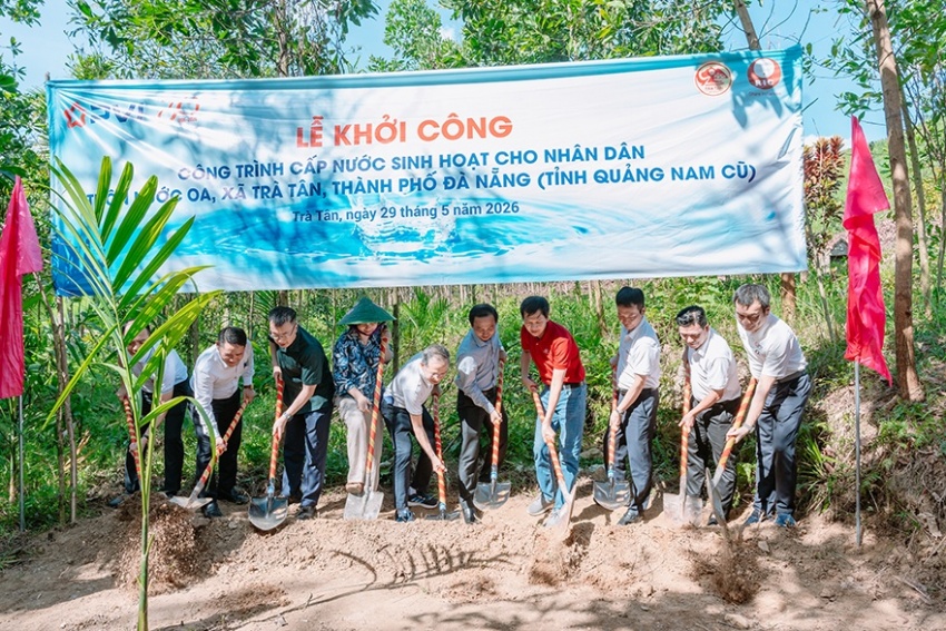 PVI tổ chức Lễ khởi công xây dựng công trình nước sinh hoạt cho nhân dân thôn Nước Oa, xã Trà Tân, TP Đà nẵng