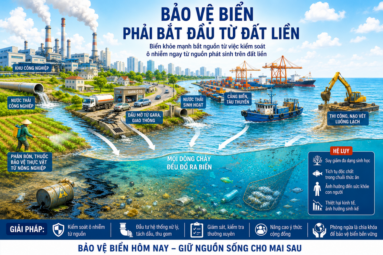 Bảo vệ biển phải bắt đầu từ đất liền