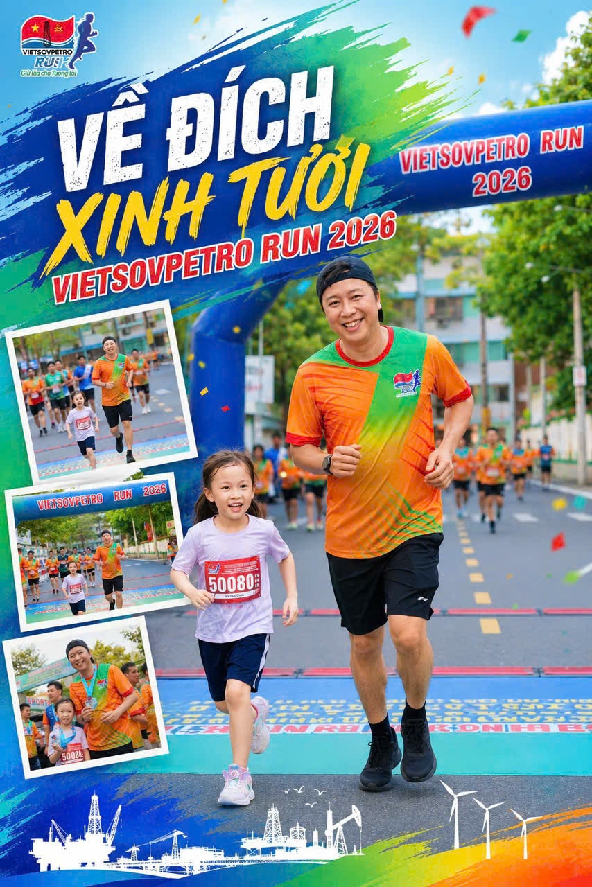 Vietsovpetro Run 2026: Bản lĩnh bứt phá, lan tỏa khát vọng tuổi 45 Vietsovpetro Run 2026: Bản lĩnh bứt phá, lan tỏa khát vọng tuổi 45