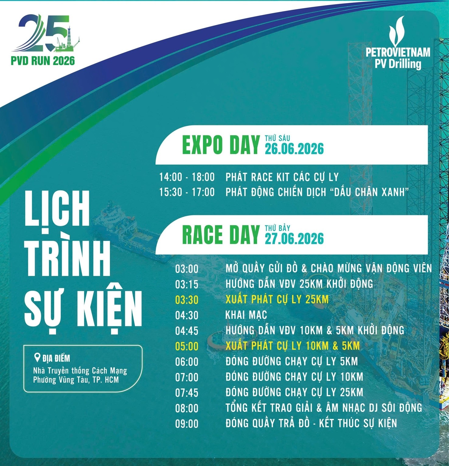 PVD RUN 2026 hướng tới chào mừng 25 năm Ngày thành lập PV Drilling PVD RUN 2026 hướng tới chào mừng 25 năm Ngày thành lập PV Drilling