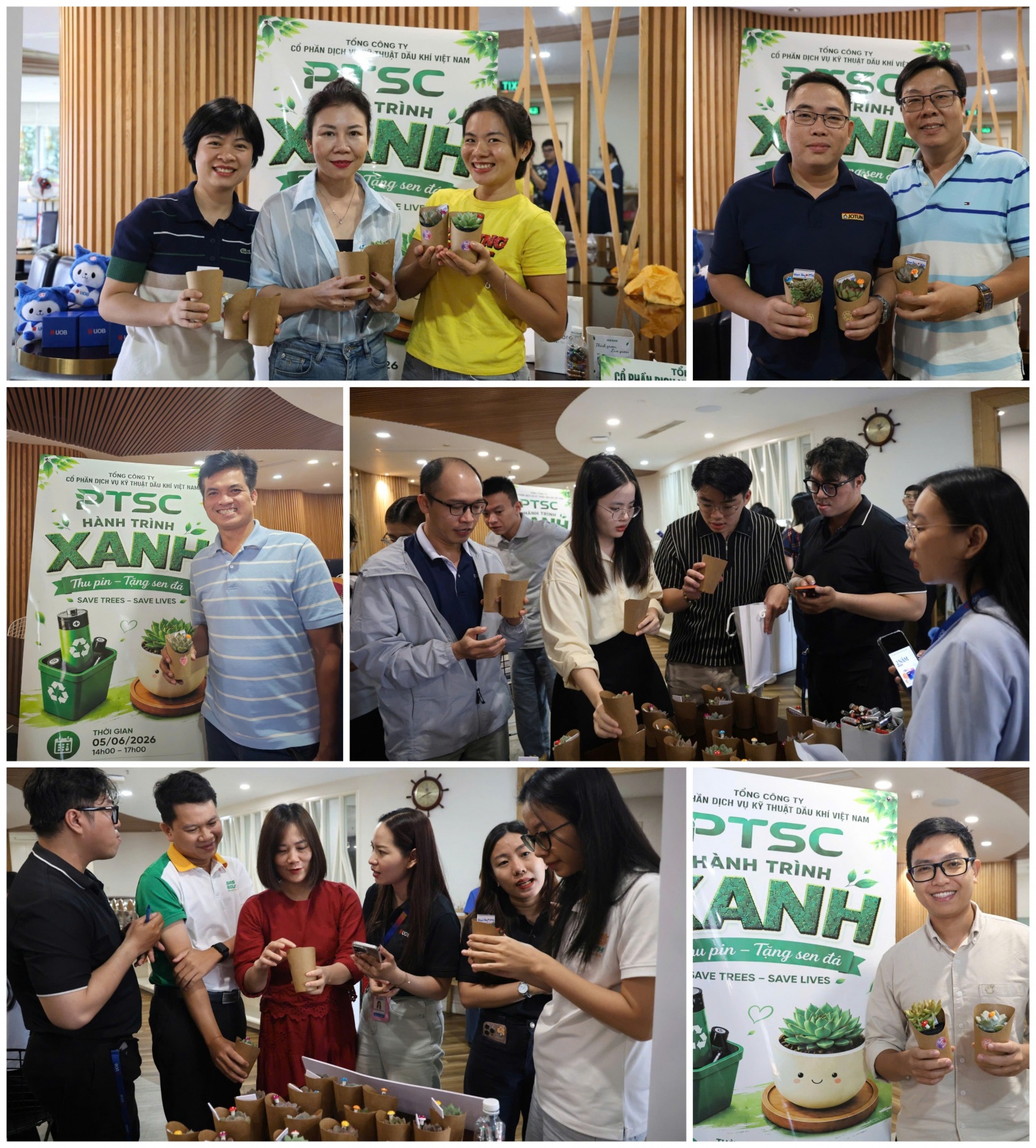 PTSC lan tỏa lối sống xanh từ chương trình “Thu pin, tặng sen đá”
