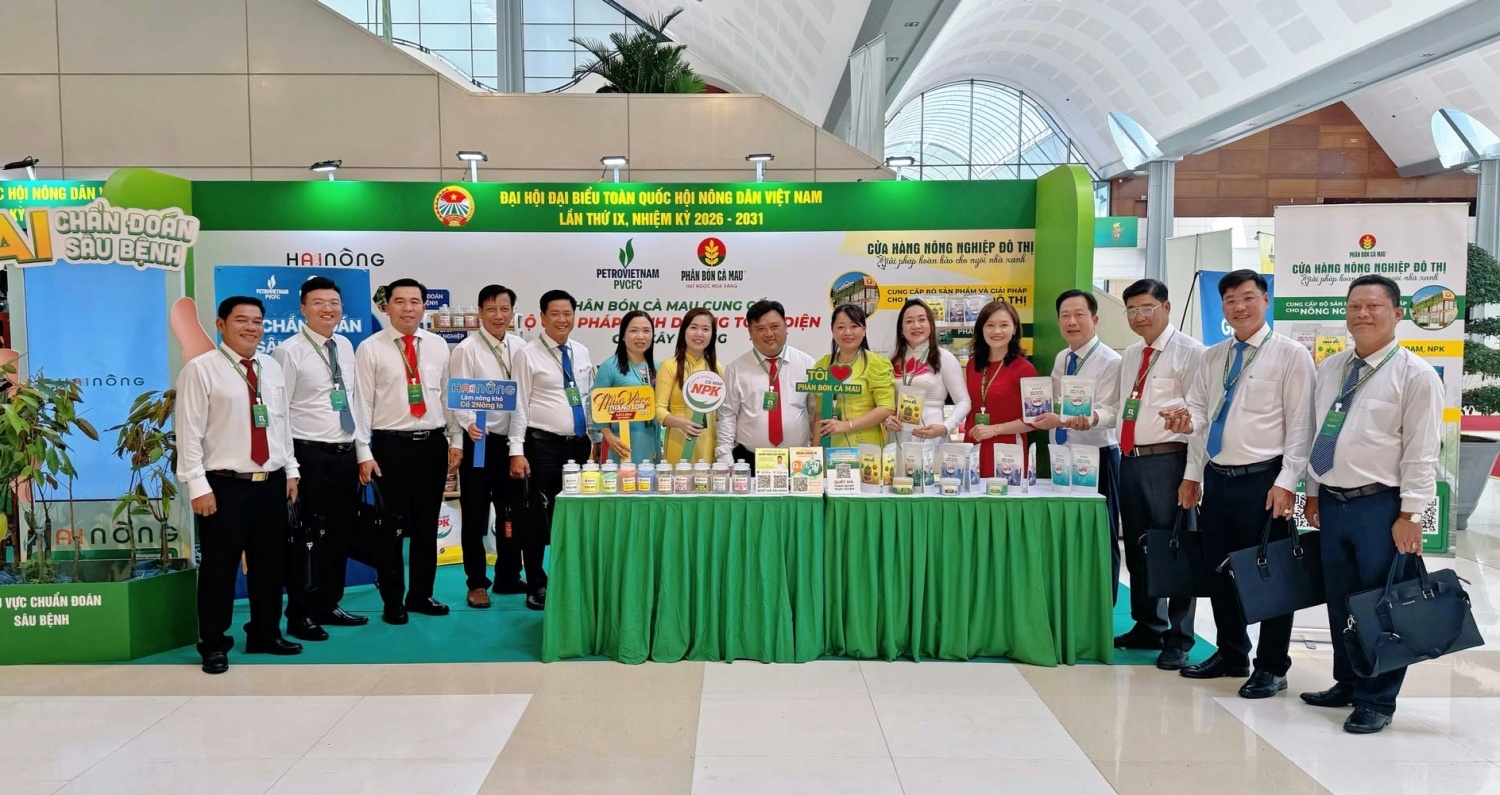 Phân bón Cà Mau giới thiệu giải pháp dinh dưỡng toàn diện tại Đại hội đại biểu Hội Nông dân Việt Nam