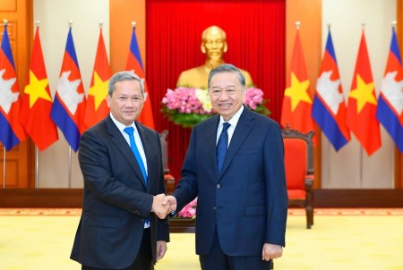 Tổng Bí thư, Chủ tịch nước Tô Lâm tiếp Thủ tướng Vương quốc Campuchia Hun Manet