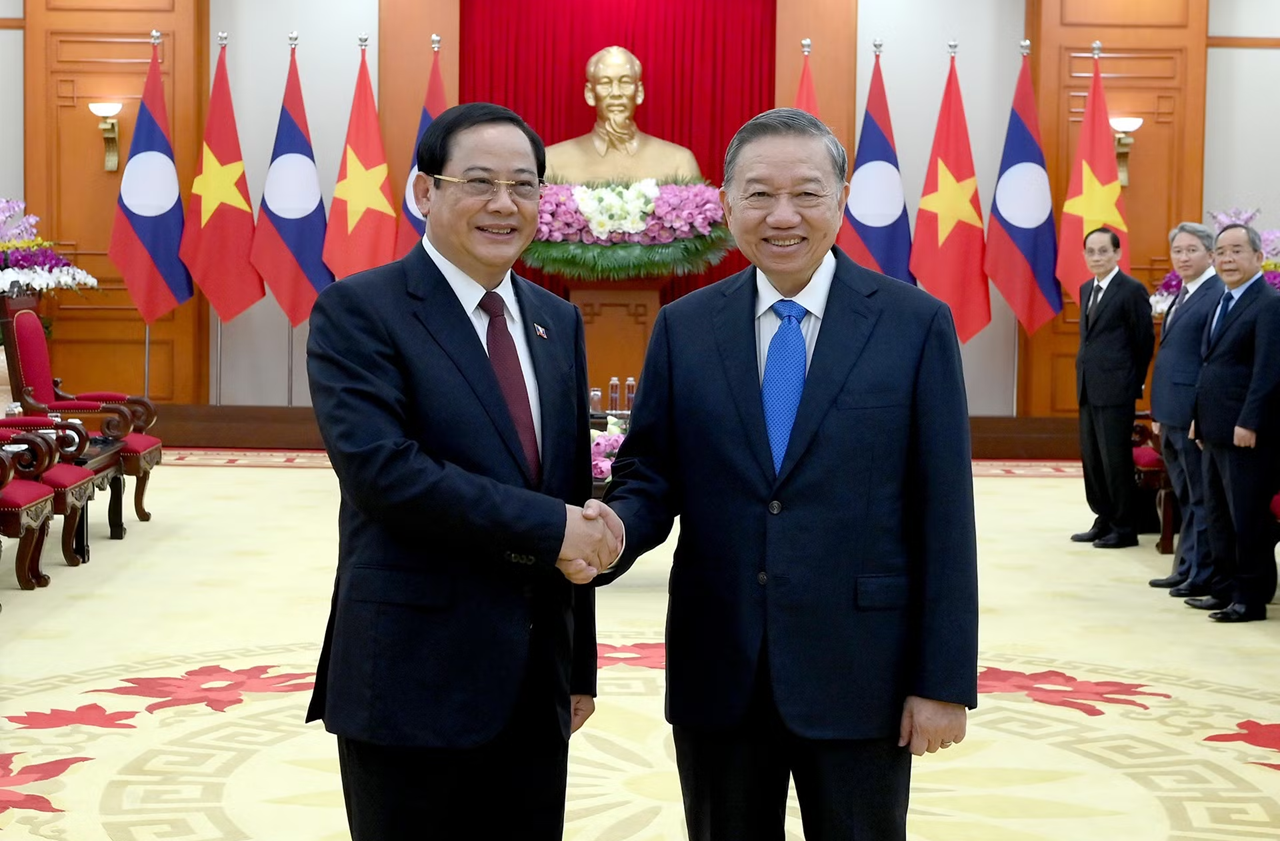 Tổng Bí thư, Chủ tịch nước Tô Lâm tiếp Thủ tướng Lào