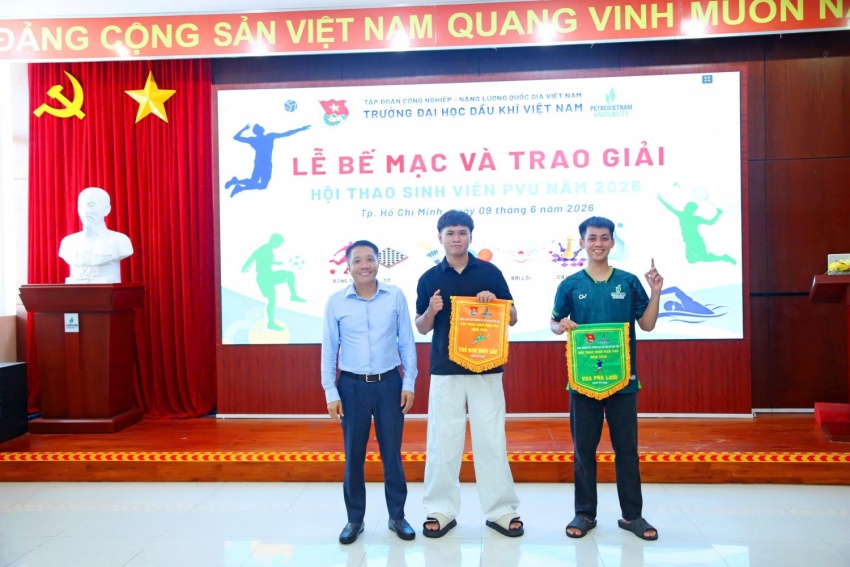 Bế mạc Hội thao Sinh viên PVU 2026: Lan tỏa tinh thần “Khỏe để học tập, lao động và cống hiến” Bế mạc Hội thao Sinh viên PVU 2026: Lan tỏa tinh thần “Khỏe để học tập, lao động và cống hiến”