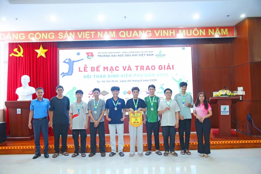 Bế mạc Hội thao Sinh viên PVU 2026: Lan tỏa tinh thần “Khỏe để học tập, lao động và cống hiến” Bế mạc Hội thao Sinh viên PVU 2026: Lan tỏa tinh thần “Khỏe để học tập, lao động và cống hiến”