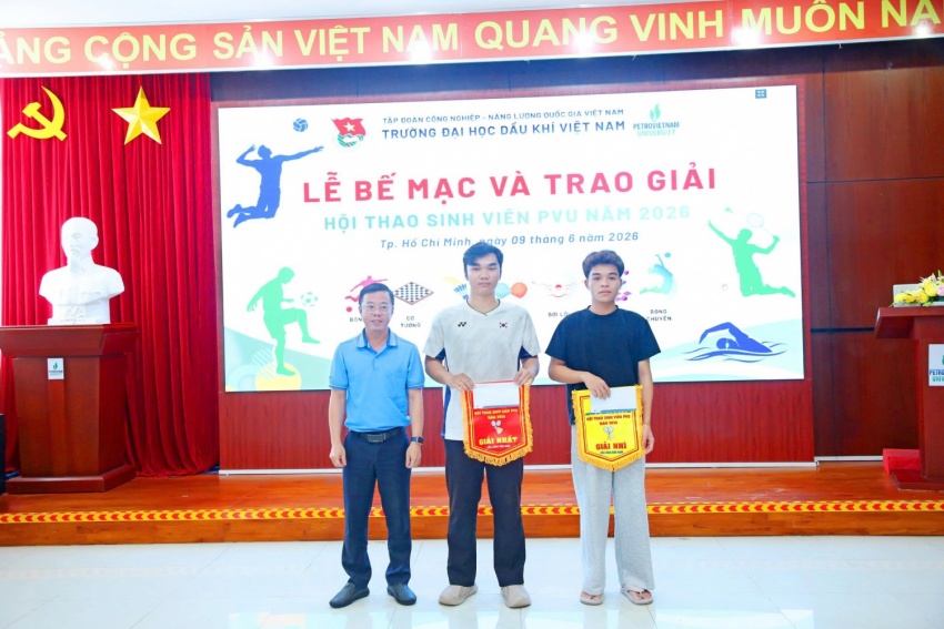 Bế mạc Hội thao Sinh viên PVU 2026: Lan tỏa tinh thần “Khỏe để học tập, lao động và cống hiến” Bế mạc Hội thao Sinh viên PVU 2026: Lan tỏa tinh thần “Khỏe để học tập, lao động và cống hiến”