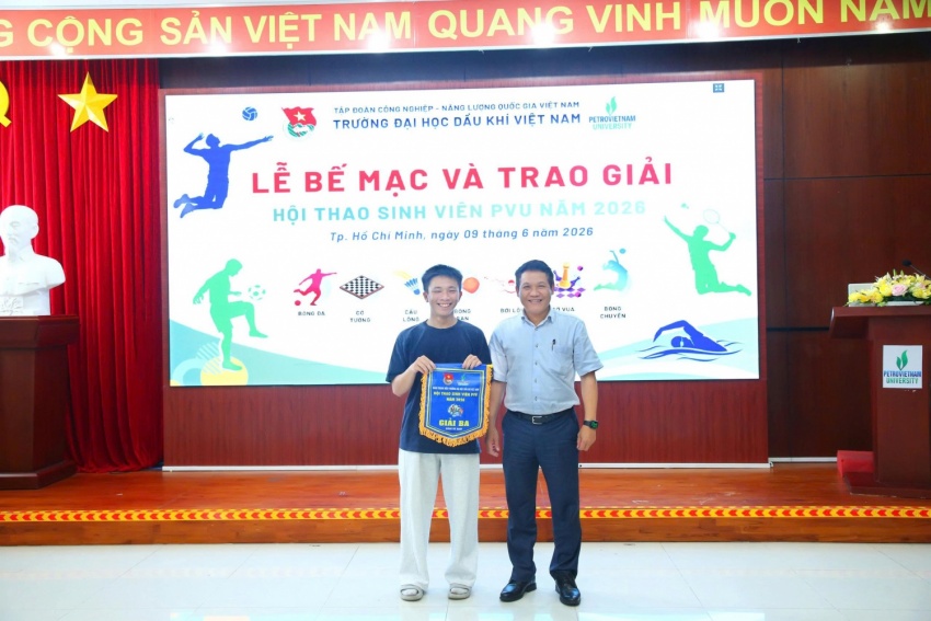 Bế mạc Hội thao Sinh viên PVU 2026: Lan tỏa tinh thần “Khỏe để học tập, lao động và cống hiến” Bế mạc Hội thao Sinh viên PVU 2026: Lan tỏa tinh thần “Khỏe để học tập, lao động và cống hiến”