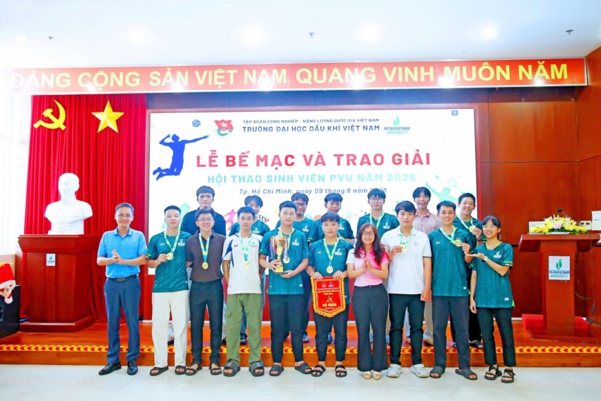 Bế mạc Hội thao Sinh viên PVU 2026: Lan tỏa tinh thần “Khỏe để học tập, lao động và cống hiến” Bế mạc Hội thao Sinh viên PVU 2026: Lan tỏa tinh thần “Khỏe để học tập, lao động và cống hiến”