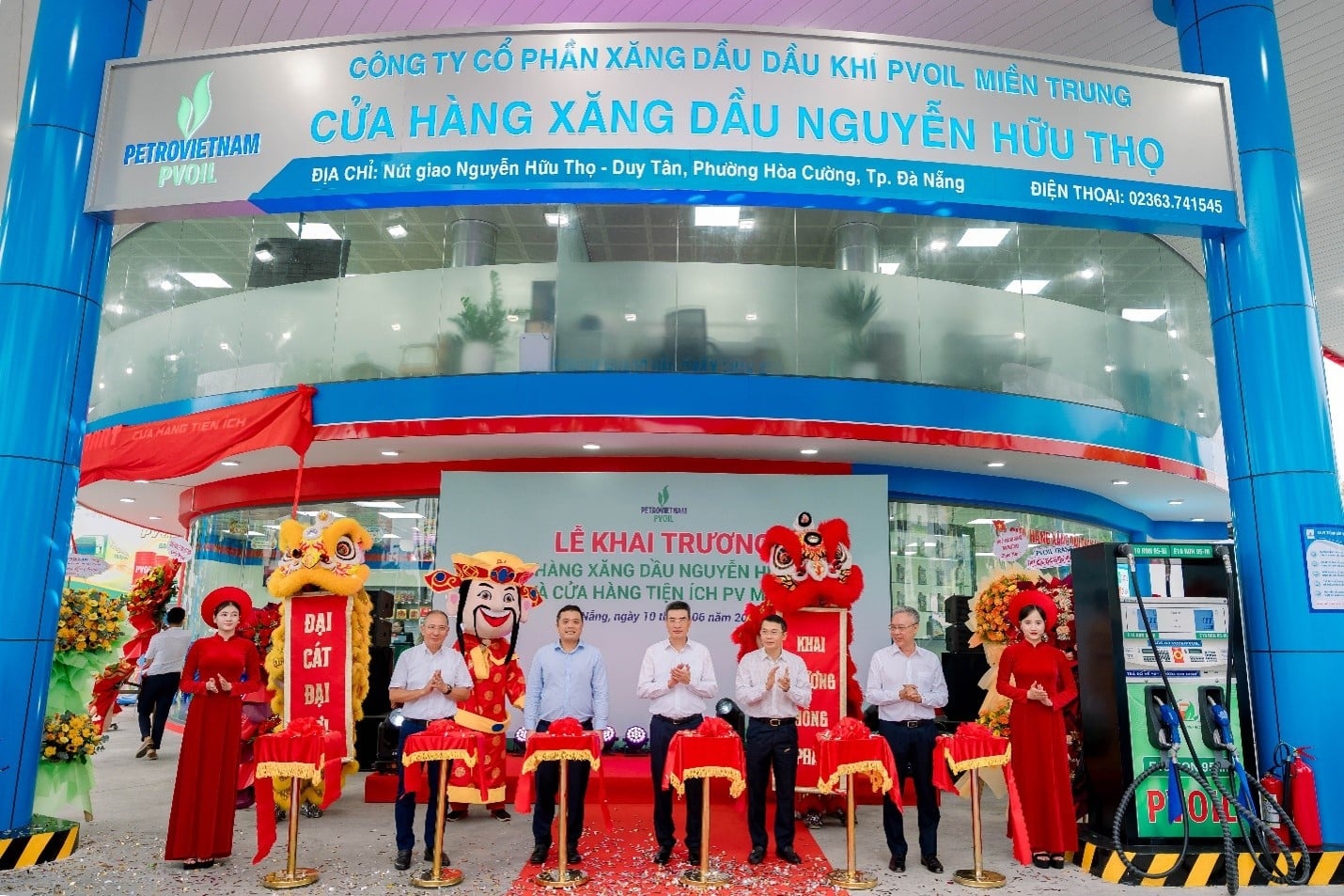 Lãnh đạo PVOIL tham dự cắt băng khai trương CHXD Nguyễn Hữu Thọ Lãnh đạo PVOIL tham dự cắt băng khai trương CHXD Nguyễn Hữu Thọ