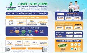 PVU thông báo tuyển sinh năm 2026: Đa dạng hình thức đào tạo, mở rộng cơ hội cho người học
