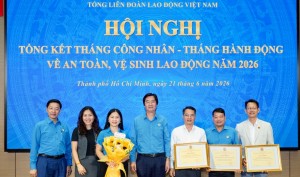 Công đoàn Petrovietnam được vinh danh đạt thành tích xuất sắc trong Tháng Công nhân và Tháng hành động về ATVSLĐ năm 2026